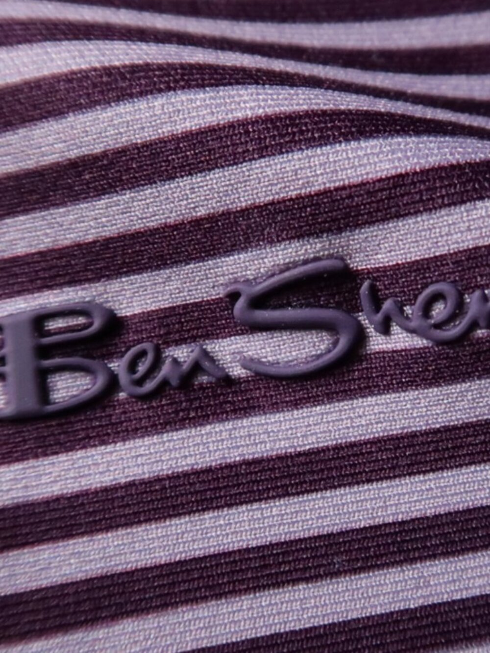 Ben Sherman Sport Burgundy Striped Stretch Performance Polo (L) OMG ⛳️